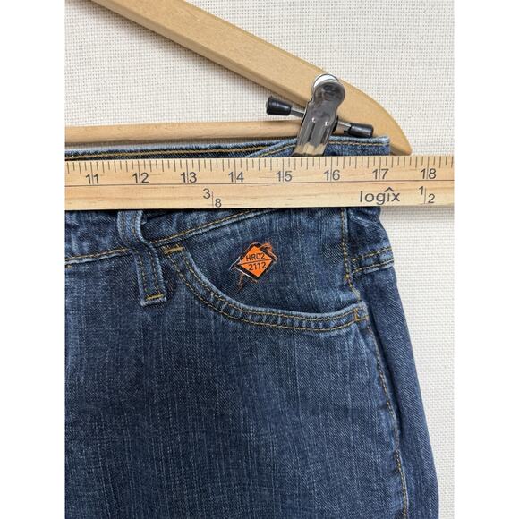 Wrangler FR Blue Jeans Women’s Sz 11 34x30 Flame Resistant Straight Leg - Picture 7 of 13